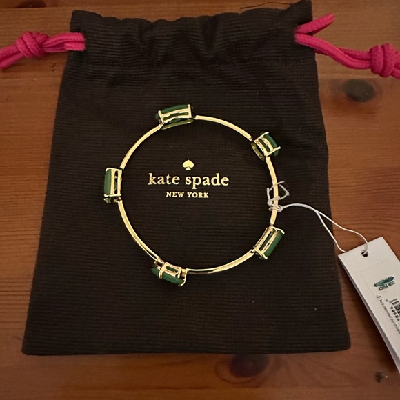 kate spade Jewelry - Kate Spade Gold and Green Bracelet